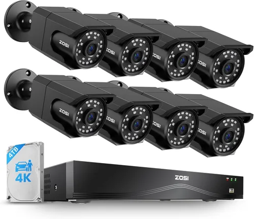 Miniatura 14 de ZOSI Sistema de cámara de seguridad PoE 4K de 16 canales, cámara IP PoE de 16 x 8MP para exteriores e interiores con detección humana, visión