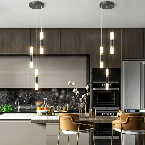 Miniatura 2 de Iluminación colgante moderna de cocina sobre isla regulable LED de 3 luces mini lámpara colgante, luces colgantes de cocina y dormitorio, accesorios