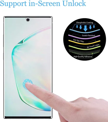 Miniatura 4 de [Paquete de 2] Protector de pantalla de privacidad compatible con Samsung Galaxy Note 10 Plus Note 10+ Note 10 Plus 5G