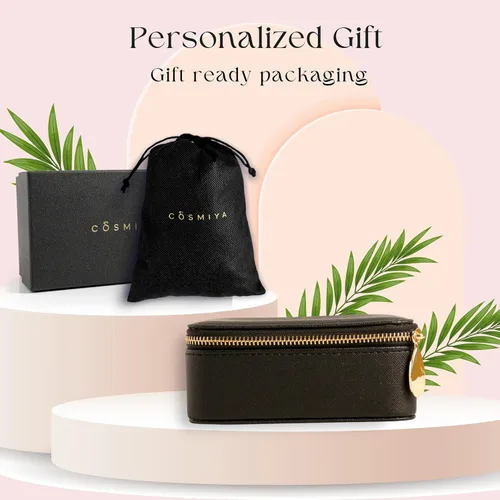 Miniatura 6 de Joyero de viaje personalizado con inicial, regalos personalizados con monograma para mujeres, regalos de propuesta de dama de honor, organizador