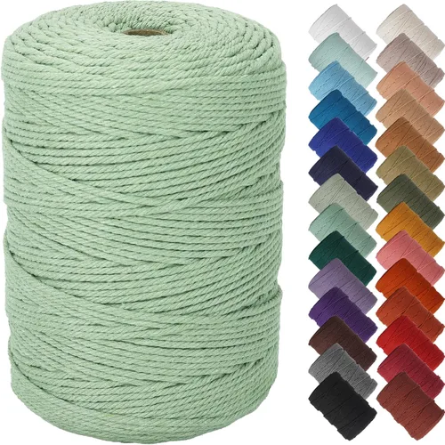 Miniatura 43 de NOANTA - Cuerda de macramé color beige natural, 1/8 pulgadas (3 mm) x 109 yardas (100 metros), cuerda de algodón colorido para colgar en la pared