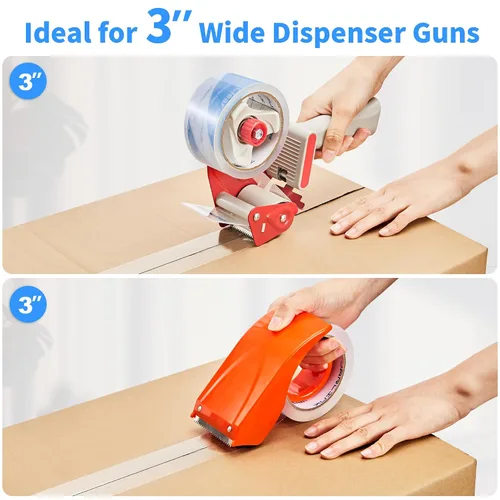 Miniatura 5 de JARLINK Cinta de embalaje silenciosa transparente sin ruido (12 rollos), cinta de embalaje resistente para embalaje de envío, sellado en movimiento