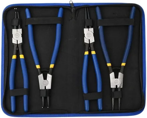 Miniatura 9 de Juego de 4 alicates Circlip de 7 pulgadas, 9 pulgadas, 13 pulgadas, incluye alicates externos e internos Alicate para Anis con punta doblada y recta