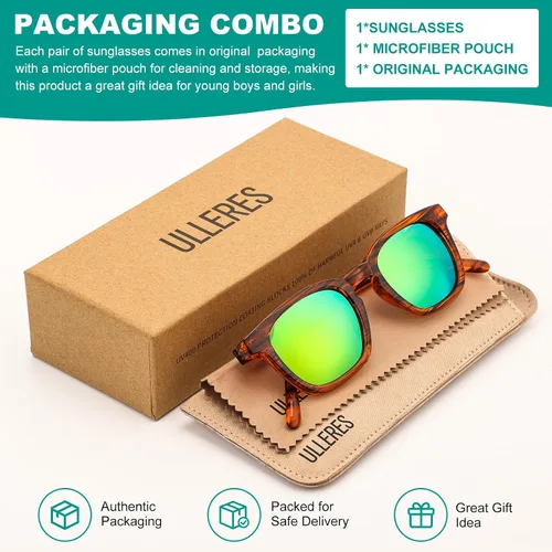 Miniatura 5 de Lentes de sol para niños, lentes de sol polarizados retro de los años 80 para niños y niñas, A Strip Demi, talla única