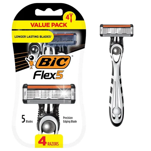 Miniatura 9 de BIC Flex 5 Sensitive - Maquinillas de afeitar desechables de 5 cuchillas para hombre, afeitado cómodo, paquete de 2