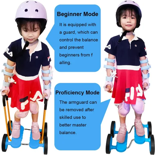 Miniatura 2 de Bicicleta de pedal de equilibrio para niños, vehículo de entrenamiento Hoverbard, scooter de ejercicio de equilibrio de confianza en uno mismo, Azul