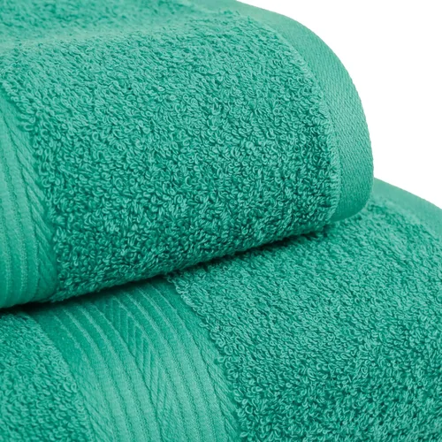 Miniatura 4 de Amazon Basics Juego de 6 toallas de gran tamaño resistentes a la decoloración, 100% algodón, altamente absorbentes, suaves, color verde azulado, 2
