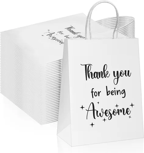 Ctosree 20 Bolsas de Papel de Regalo de Agradecimiento para Empleado Compañero de Trabajo Colega Gracias por Ser Increíble Bolsas con Asas para