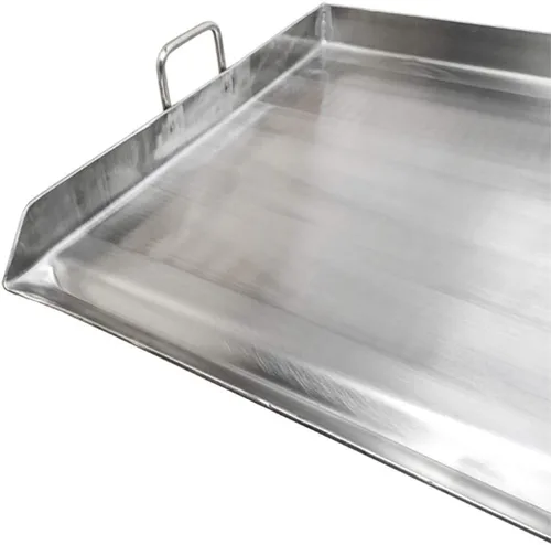 Miniatura 4 de Parrilla superior de acero inoxidable HD de 36 x 20 pulgadas con parte superior plana para estufa de triple quemador, parte inferior de costilla