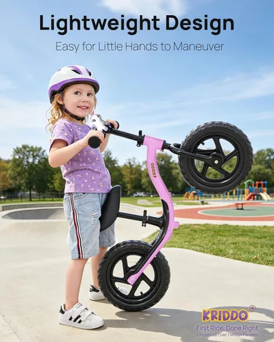 Miniatura 7 de KRIDDO Bicicleta de Equilibrio para Niños Pequeños de 2 Años, Edad de 24 Meses a 5 Años, Bicicleta de Empuje Interactiva de Aprendizaje Temprano