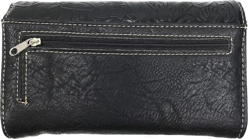 Miniatura 4 de Zelris Cartera cruzada de cuero vegano de PU bordada con caballo de cría occidental, Negro -, Zelris Damasco