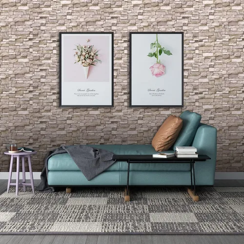 Miniatura 2 de 20PCS Paneles de Pared 3D de Espuma para Despegar y Pegar, Papel Tapiz de Ladrillo 3D para Despegar y Pegar, Panel de Pared de Piedra Falsa