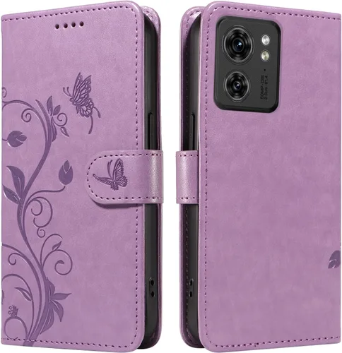 Miniatura 165 de Funda para Motorola Moto E22/E22i, piel sintética, con tarjetero y correa para la muñeca, a prueba de golpes, funda magnética para Motorola Moto Rojo