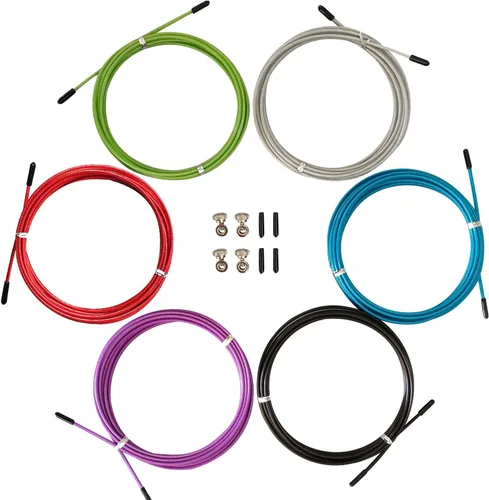 Cable de repuesto para cuerda de salto de velocidad, 6 piezas de alambre de acero inoxidable de 10 pies con revestimiento de polímero para cuerdas