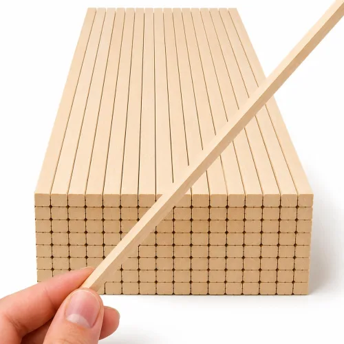 Miniatura 10 de 40 varillas cuadradas de tilo de 12 pulgadas, tacos de madera sin terminar de 1/4 pulgadas x 12 pulgadas para manualidades, varillas de madera