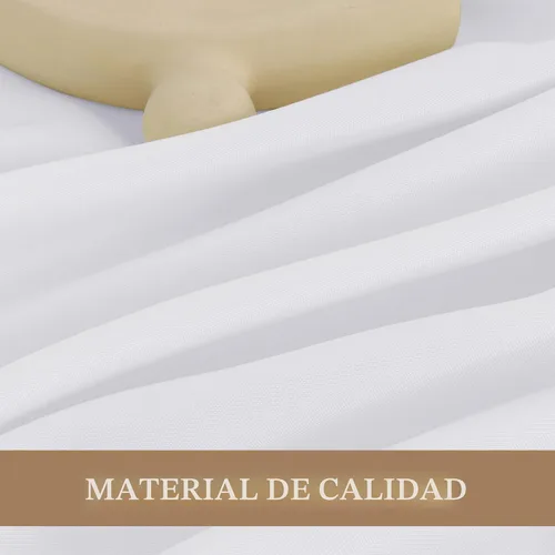 Miniatura 8 de Fitable - Paquete de 6 manteles redondos blancos - 120 pulgadas de diámetro - Manteles resistentes a las manchas y lavables, manteles de poliéster