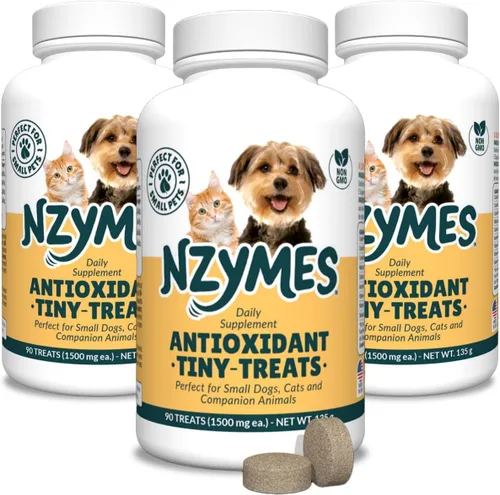 Miniatura 12 de Nzymes® Golosinas antioxidantes – para articulaciones de perros, caderas, parálisis, piel, abrigo, pérdida de cabello, envejecimiento, digestión