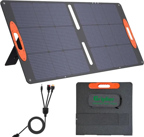 Miniatura 8 de Paneles solares portátiles de 60 W, panel solar plegable ETFE con puertos USB-C/USB-A/CC para senderismo, camping, mochileros, cargador solar