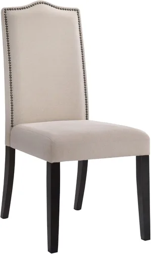 Miniatura 10 de Carolina Chair & Table Silla Parson con respaldo copetudo con ribete de clavos, marco de madera maciza con asiento y respaldo de espuma, sillas