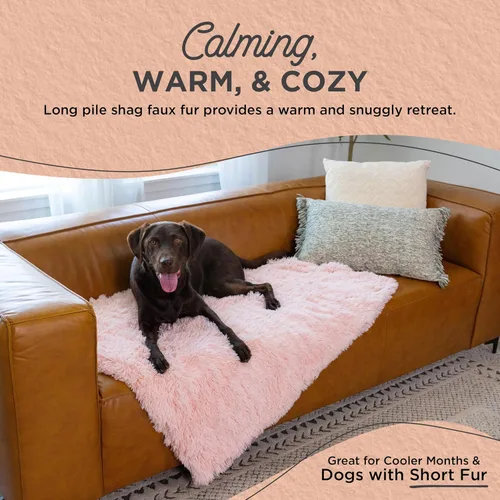 Miniatura 2 de Best Friends by Sheri - Manta afelpada calmante para perros – Ultra suave de pelo sintético para mascotas, alivio de la ansiedad, cubierta de cama
