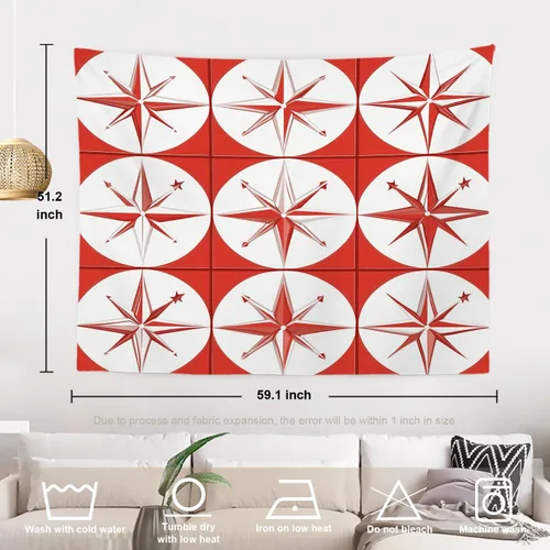 Miniatura 5 de Batmerry Abstract Repeat Polyester Tapestry, Tiled Directional Lightweight Wall Hanging High-Definition Print Backdrop For Dorm Room Bedroom Living