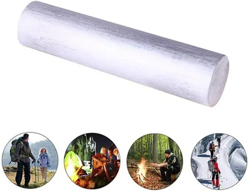 Miniatura 7 de TEAMWILL Barra de metal de magnesio 99.99% 0.630 in x 3.543 in 0.63 "* 3.5" supervivencia de emergencia de fuego ligero, 5 uds