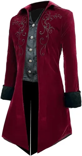 Miniatura 3 de Crubelon Chaqueta steampunk para hombre, gótica, medieval, victoriana, abrigo