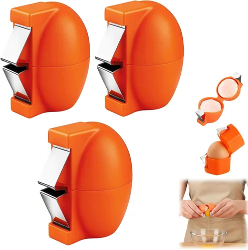 Miniatura 10 de Abridor de cáscaras de huevo, removedor de cáscara multifuncional mejorado para huevos crudos y duros, abridor de cáscaras de huevos de acero