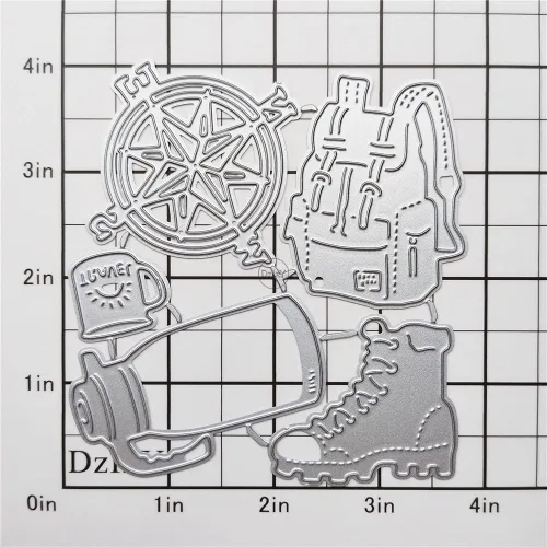 Miniatura 2 de DzIxY Mochila Zapatos Troqueles de corte de metal para kit de fabricación de tarjetas, troqueles de papel en relieve, plantillas de máquina de 8