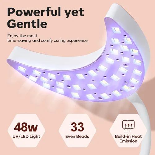 Miniatura 5 de modelones Lámpara de uñas LED UV de cuello de ganso 2023 y mini luz ultravioleta para uñas