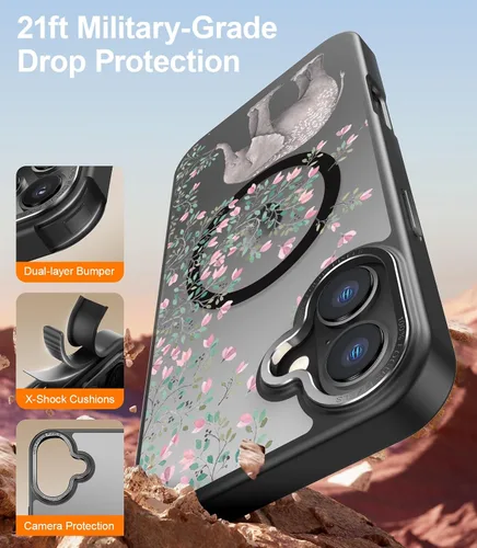 Miniatura 277 de Goodon para iPhone 15 Pro Max con protector de pantalla de privacidad, compatible con Magsafe, funda translúcida mate a prueba de golpes - Linda