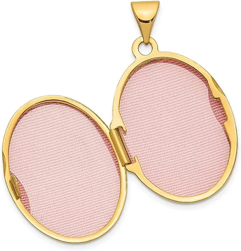 Miniatura 5 de Colgante portafotos IceCarats de oro amarillo de 14quilates, ovalado, para mujer, para fotos, como regalo de San Valentín
