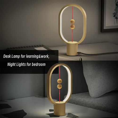 Miniatura 5 de Lámparas de dormitorio, mini lámpara de equilibrio, lámpara de noche, lámpara de mesita de noche, luz nocturna enchufable de 3 niveles