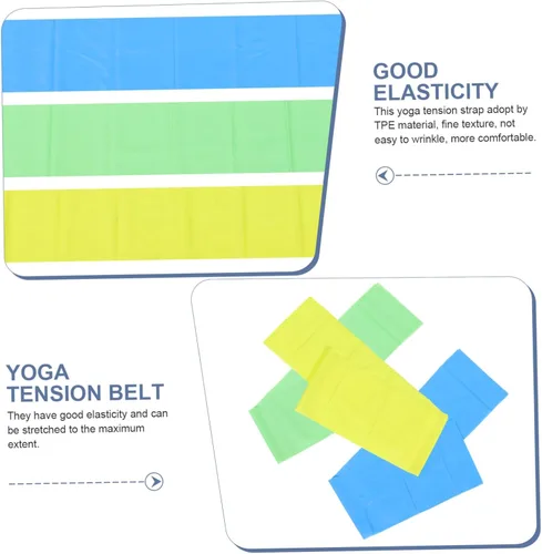 Miniatura 5 de KOMBIUDA 3Pcs Yoga Stretch Strap Resistance Bands for Full-Body Exercise TPE Elastic Bands for Strength Training Shoulder Back Leg Workout Portable