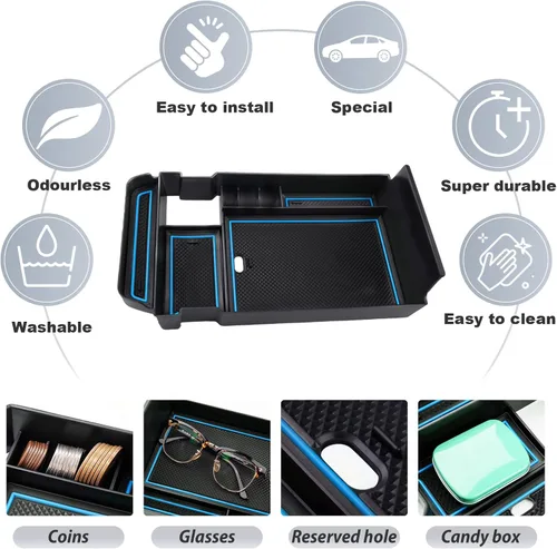 Miniatura 5 de SKTU Organizador de consola central para Mazda CX-30 2020-2026 2023 2024 2025 2026 CX-30 Accesorios 2024 2025 2026 CX30 bandeja de consola central