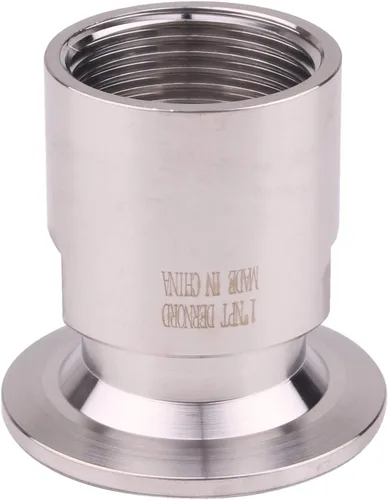Dernord - Adaptador de abrazadera triple de 1.5'' a abrazadera de rosca FNPT de 1 pulgada para tubería sanitaria