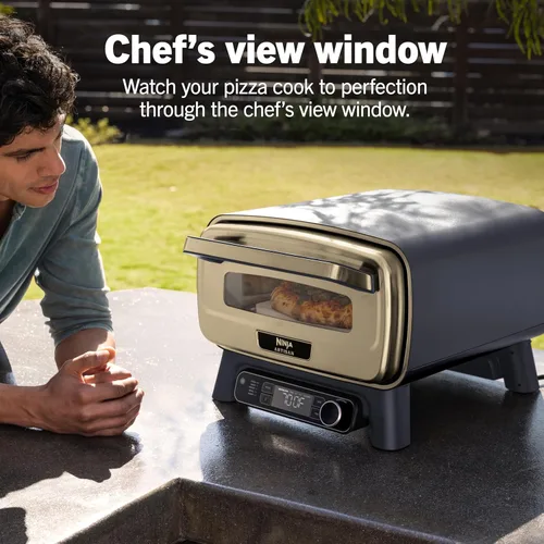 Miniatura 9 de Ninja Artisan MO201BL1 - Horno de pizza para exteriores, 12 pulgadas, pizza de 3 minutos, napolitano, corteza fina, New York Chicago, personalizado
