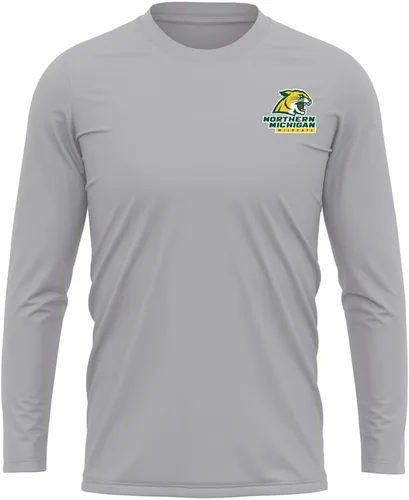Miniatura 102 de Camisa deportiva de manga larga oficial de la NCAA Collegiate para hombre, con logotipo en el pecho izquierdo, colección Athletic Heather