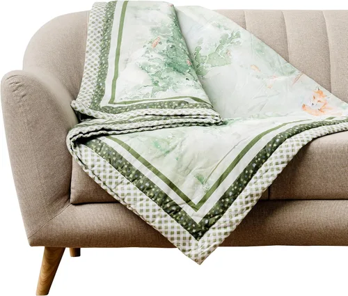 Miniatura 23 de Maison d' Hermine Manta para sofá, ligera y suave, cálida y transpirable, de algodón, para cama, para niñas, niños, mujeres, hombres, regalos, sofá
