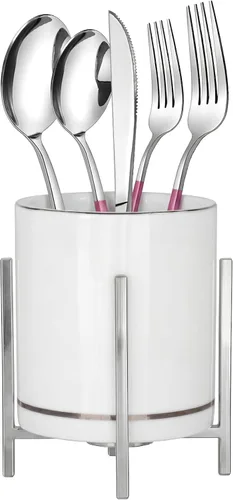 Miniatura 8 de 2 Piezas Soporte para Cubiertos de Encimera, Soporte de Cocina para Cucharas y Tenedores, Organizador de Utensilios de Encimera, Soporte para Sólido