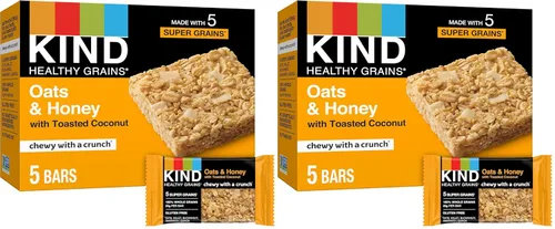 Miniatura 12 de Kind Granos saludables de granola, avena y miel con coco tostado, sin gluten, mezcla de aperitivos saludables, 0.18 onzas de proteína, 11 onzas, 3
