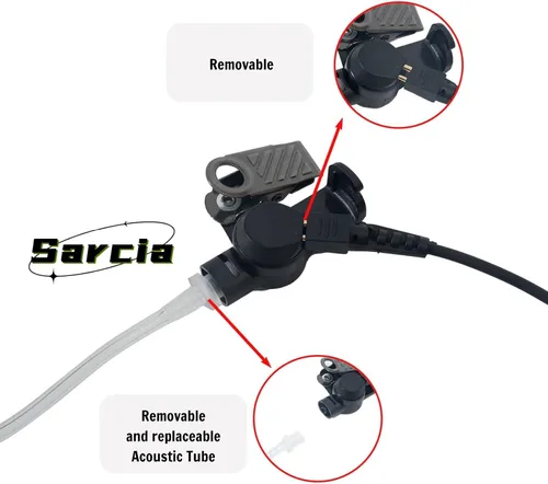 Miniatura 3 de VX-261 Auricular para Motorola Vertex Yaesu Standard VX-230 VX-231 VX-298 VX-350 VX-351 VX-180 EVX-531 2 Way Radio Walkie Talkie Kit de vigilancia