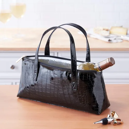 Miniatura 8 de Happy Hour Bolso de mano de vino, estándar, cocodrilo negro