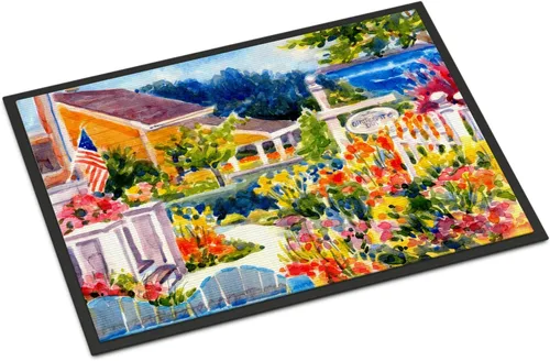 Miniatura 67 de Caroline's Treasures 6055MAT Flower - Tapete Amaryllis de 18 x 27 pulgadas para puerta delantera, para interiores y exteriores, para entrada