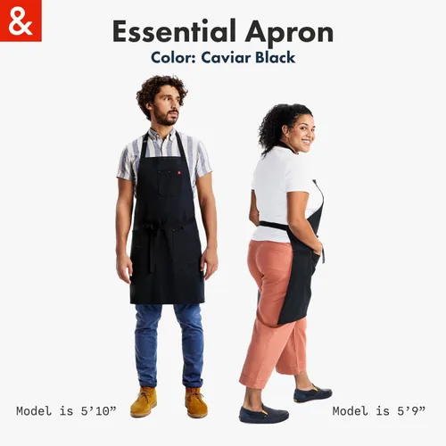Miniatura 6 de hedley & bennett Essential Delantal – Delantal de chef profesional con bolsillos – Delantal de cocina para hombres – Delantal de cocina para hombres