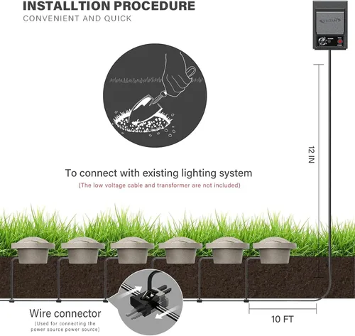 Miniatura 6 de Well Light - Luces LED de bajo voltaje para paisaje, 200 lúmenes, 2800 K, luz blanca cálida, focos para entrada, camino, cubierta, jardín
