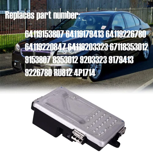 Miniatura 3 de Resistencia del motor del ventilador HVAC para BMW F10 F11 F01 reemplaza 64119226780 9226780
