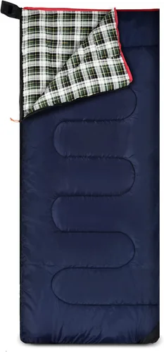 Miniatura 6 de REDCAMP Saco de Dormir de Franela de Algodón para Camping y Mochileros, Saco de Dormir para Adultos para Climas Fríos con Relleno de 2/3/4/6lbs