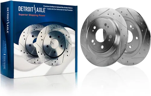 Miniatura 35 de Detroit Axle - Rotores de freno para Toyota Avalon 2020-2021 Camry 2020-2024, repuesto de rotores de freno de disco perforados y ranurados: rotor