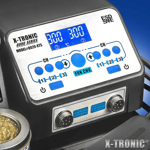 Miniatura 2 de X-TRONIC 8020-XTS Exclusivo para Estados Unidos - 2 en 1: estación digital de soldadura de hierro antiestática y pinza soldadora - Sin descarga
